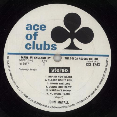 John Mayall The Blues Alone - 2nd vinyl LP album (LP record) UK JOMLPTH710397