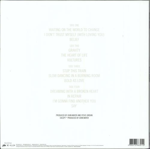 John Mayer Continuum - 180 Gram Black Vinyl 2-LP vinyl record set (Double LP Album) UK J/M2LCO506825