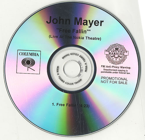 John Mayer Free Fallin' CD-R acetate US J/MCRFR451767