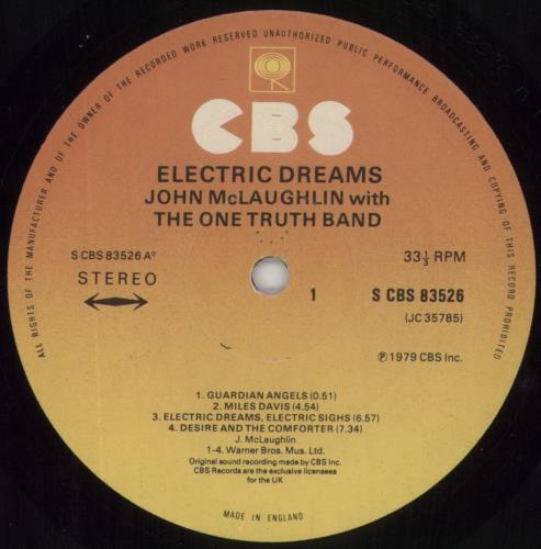 John McLaughlin Electric Dreams vinyl LP album (LP record) UK JMLLPEL314261