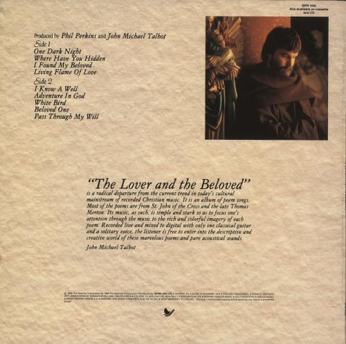 John Michael Talbot The Lover And The Beloved vinyl LP album (LP record) UK K23LPTH724717