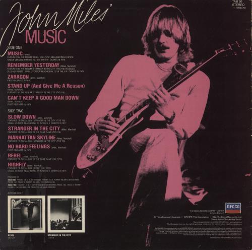 John Miles John Miles' Music vinyl LP album (LP record) UK JMILPJO499453