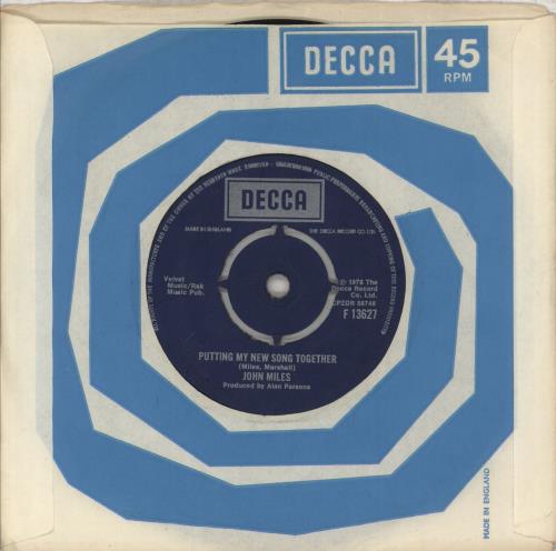 John Miles Music 7" vinyl single (7 inch record / 45) UK JMI07MU240894