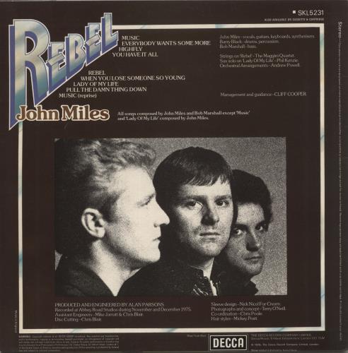 John Miles Rebel + Poster vinyl LP album (LP record) UK JMILPRE710489