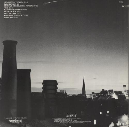 John Miles Stranger In The City vinyl LP album (LP record) US JMILPST596268