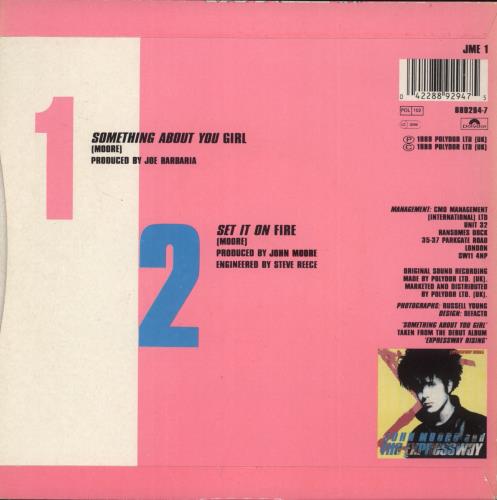 John Moore Something About You Girl 7" vinyl single (7 inch record / 45) UK JHE07SO526348
