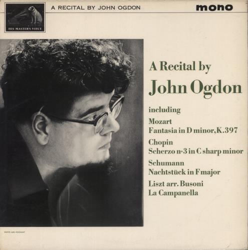 John Ogdon A Recital By John Ogdon vinyl LP album (LP record) UK J57LPAR887445