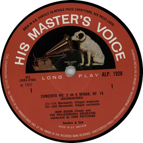 John Ogdon Rachmaninov Piano Concerto No. 2 in C Minor vinyl LP album (LP record) UK J57LPRA630714