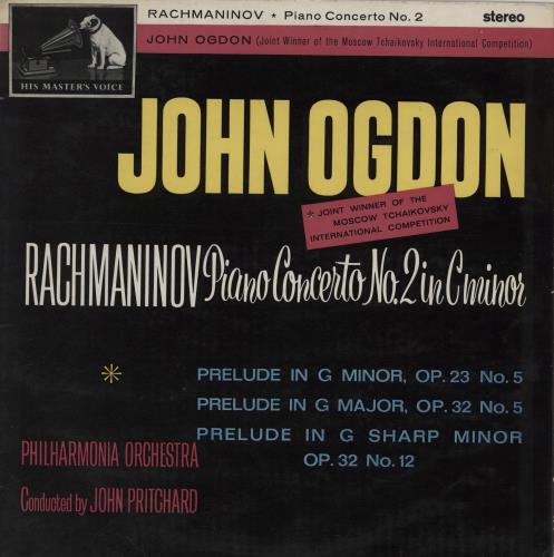 John Ogdon Rachmaninov: Piano Concerto No. 2 In C Minor - 3rd vinyl LP album (LP record) UK J57LPRA763426