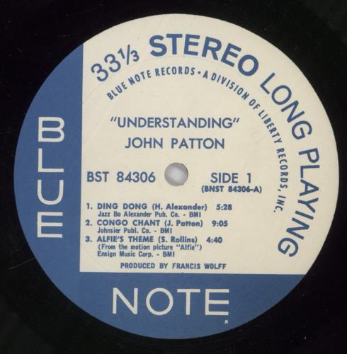 John Patton Understanding - Promo Stamped vinyl LP album (LP record) US KVJLPUN892955