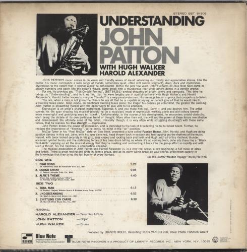 John Patton Understanding - Promo Stamped vinyl LP album (LP record) US KVJLPUN892955