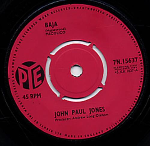 John Paul Jones Baja 7" vinyl single (7 inch record / 45) UK JPJ07BA331234