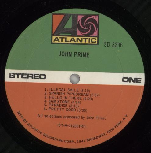 John Prine John Prine vinyl LP album (LP record) US PRNLPJO883955