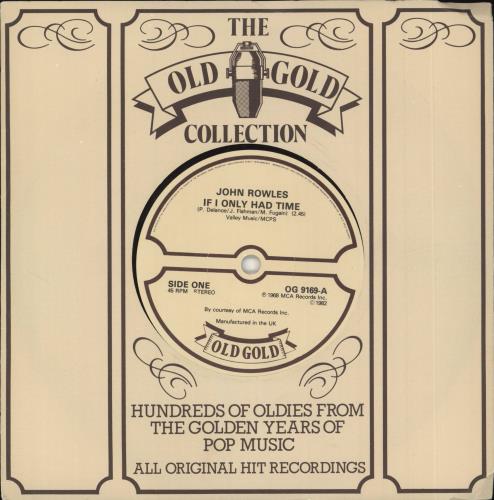 John Rowles If I Only Had Time 7" vinyl single (7 inch record / 45) UK RWJ07IF722761