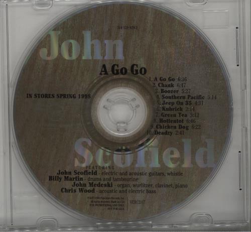 John Scofield A Go Go CD album (CDLP) US JO2CDAG658031