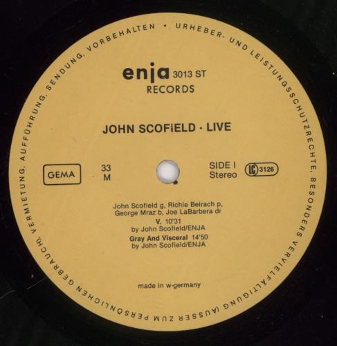 John Scofield Live vinyl LP album (LP record) German JO2LPLI319059