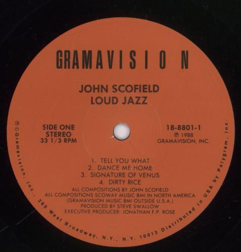 John Scofield Loud Jazz vinyl LP album (LP record) US JO2LPLO892519
