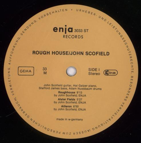 John Scofield Rough House vinyl LP album (LP record) German JO2LPRO319057