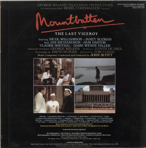 John Scott (Jazz) Mountbatten: The Last Viceroy vinyl LP album (LP record) UK OHSLPMO693099
