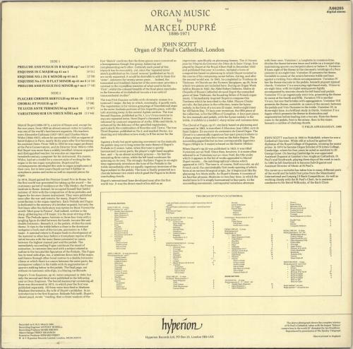 John Scott (Organist) Organ Music by Marcel Dupr� vinyl LP album (LP record) UK QSKLPOR698100