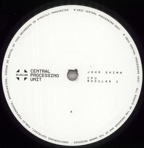 John Shima CPU Modular 1 12" vinyl single (12 inch record / Maxi-single) UK 85N12CP868530