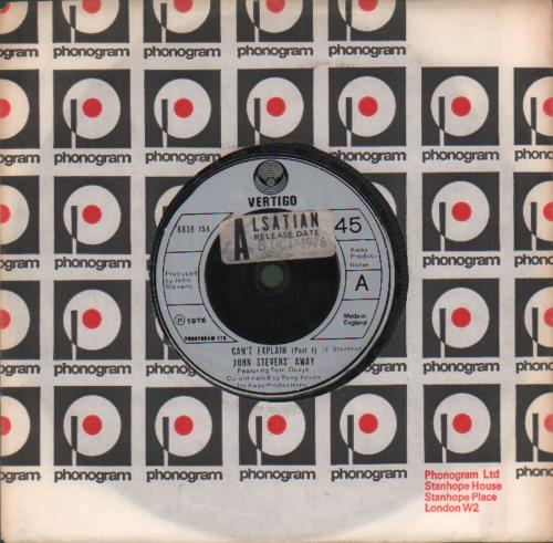 John Stevens Can't Explain - advance 7" vinyl single (7 inch record / 45) UK JHS07CA679645