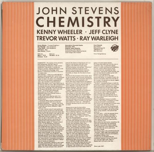 John Stevens Chemistry vinyl LP album (LP record) German JHSLPCH704019