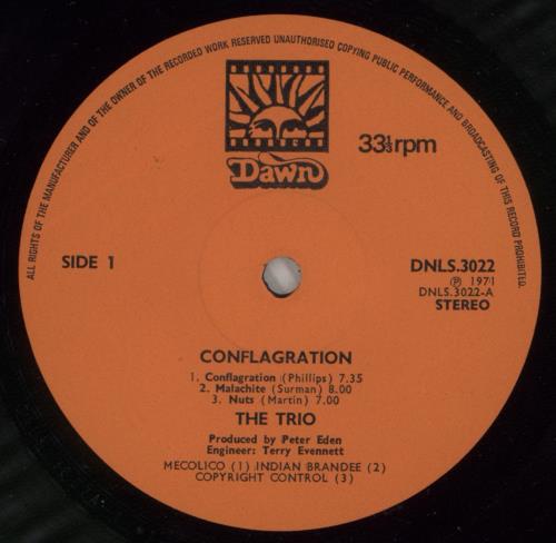 John Surman Conflagration - VG vinyl LP album (LP record) UK JDTLPCO866515