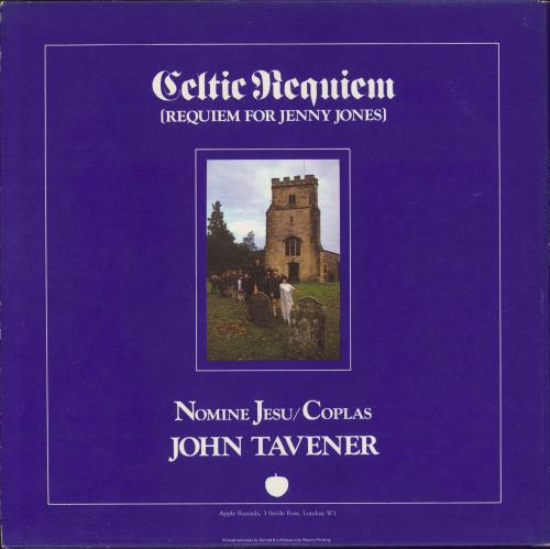 John Tavener Celtic Requiem + Insert EX vinyl LP album (LP record) UK TVRLPCE820911