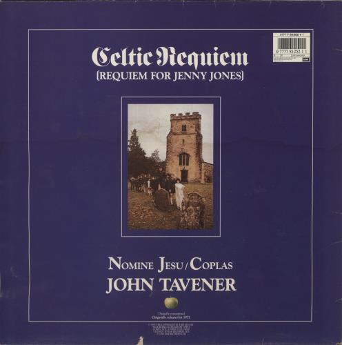 John Tavener Celtic Requiem - VG vinyl LP album (LP record) UK TVRLPCE865983
