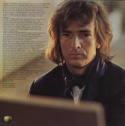 John Tavener The Whale - 1st vinyl LP album (LP record) UK TVRLPTH335549