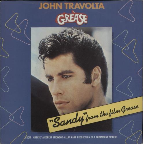 John Travolta Sandy - 4-Prong 7" vinyl single (7 inch record / 45) UK JTV07SA116615