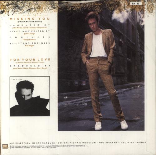 John Waite Missing You 7" vinyl single (7 inch record / 45) UK JWA07MI582830