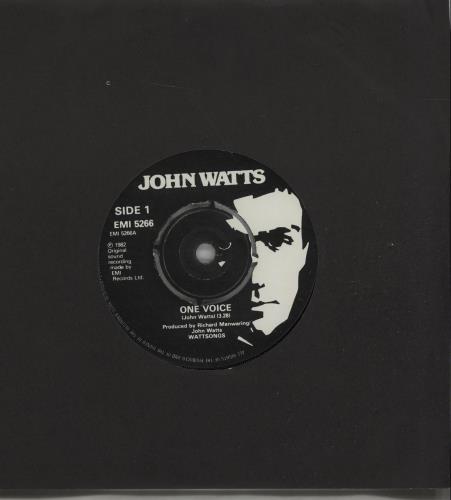 John Watts One Voice 7" vinyl single (7 inch record / 45) UK JQW07ON671069