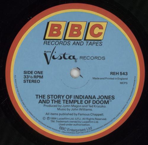 John Williams (Composer) The Story Of Indiana Jones And The Temple Of Doom vinyl LP album (LP record) UK WIALPTH696256