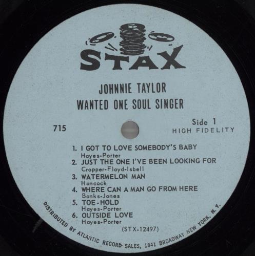 Johnnie Taylor Wanted One Soul Singer - 1st vinyl LP album (LP record) US JTOLPWA766123