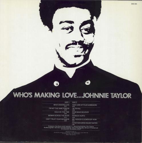 Johnnie Taylor Who's Making Love vinyl LP album (LP record) UK JTOLPWH801857