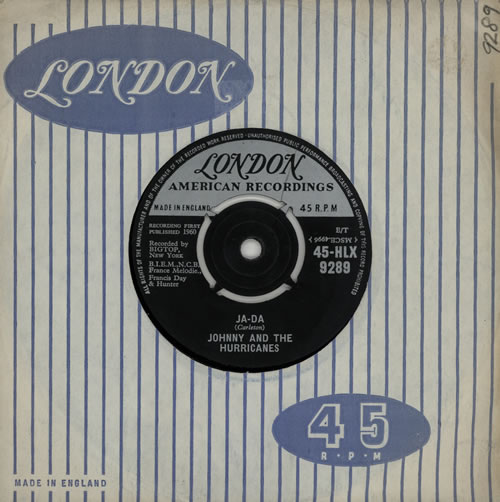 Johnny & The Hurricanes Ja-Da 7" vinyl single (7 inch record / 45) UK J&H07JA571674