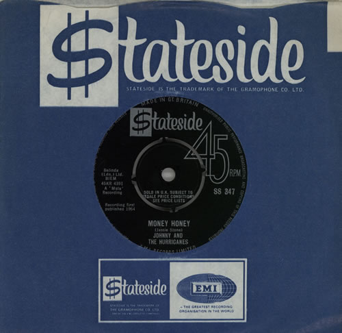 Johnny & The Hurricanes Money Honey 7" vinyl single (7 inch record / 45) UK J&H07MO269786