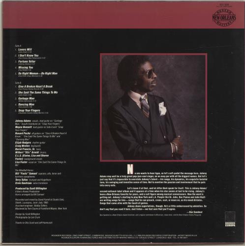 Johnny Adams After Dark vinyl LP album (LP record) UK 7JALPAF696282