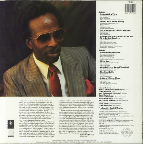 Johnny Adams Room With A View Of The Blues vinyl LP album (LP record) UK 7JALPRO593983