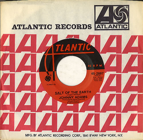 Johnny Adams Salt Of The Earth 7" vinyl single (7 inch record / 45) US 7JA07SA617090