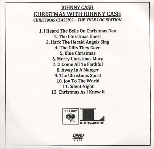Johnny Cash Christmas With Johnny Cash promo DVD-R US JCSDRCH487094