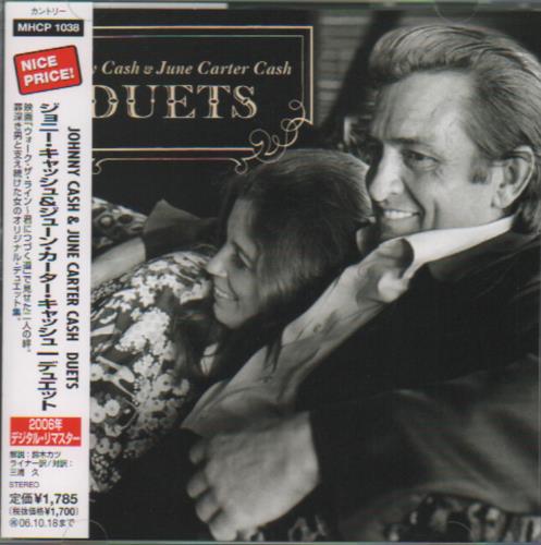 Johnny Cash Duets + Obi CD album (CDLP) Japanese JCSCDDU354486