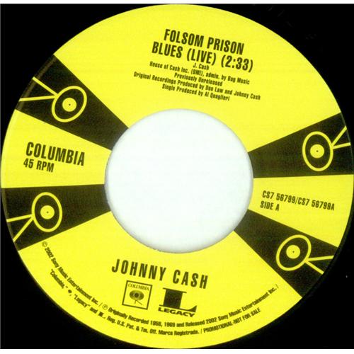 Johnny Cash Folsom Prison Blues 7" vinyl single (7 inch record / 45) US JCS07FO424039