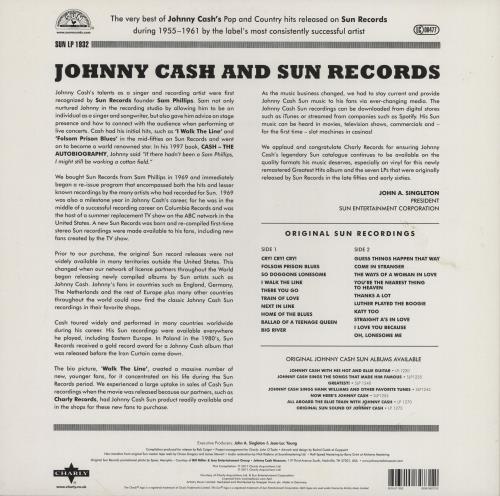 Johnny Cash Greatest Hits: The Sun Records Years - Half-Speed Mastered - EX vinyl LP album (LP record) UK JCSLPGR760048