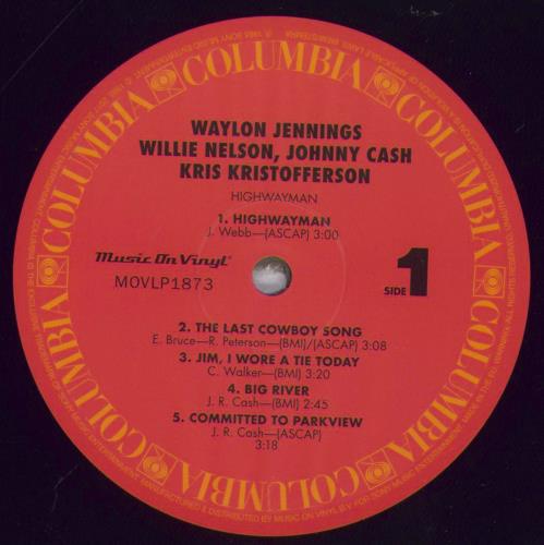 Johnny Cash Highwayman - 180g vinyl LP album (LP record) UK JCSLPHI832220