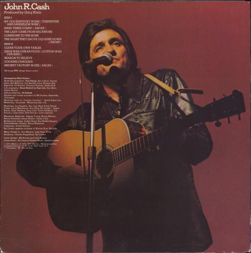 Johnny Cash John R Cash vinyl LP album (LP record) US JCSLPJO831844