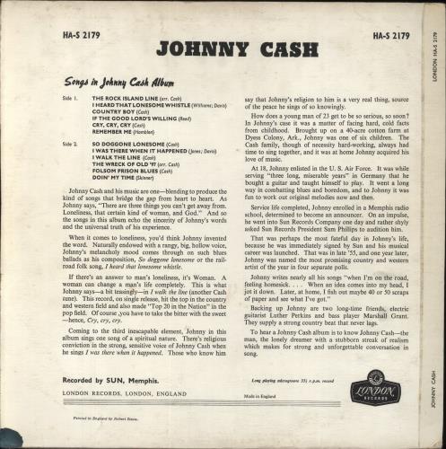 Johnny Cash Johnny Cash - EX vinyl LP album (LP record) UK JCSLPJO851619