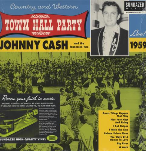 Johnny Cash Live At Town Hall Party 1959 vinyl LP album (LP record) US JCSLPLI355475